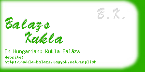 balazs kukla business card